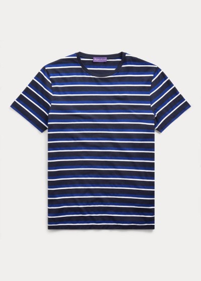 Men's Ralph Lauren Striped Lisle T Shirts | 045281ION